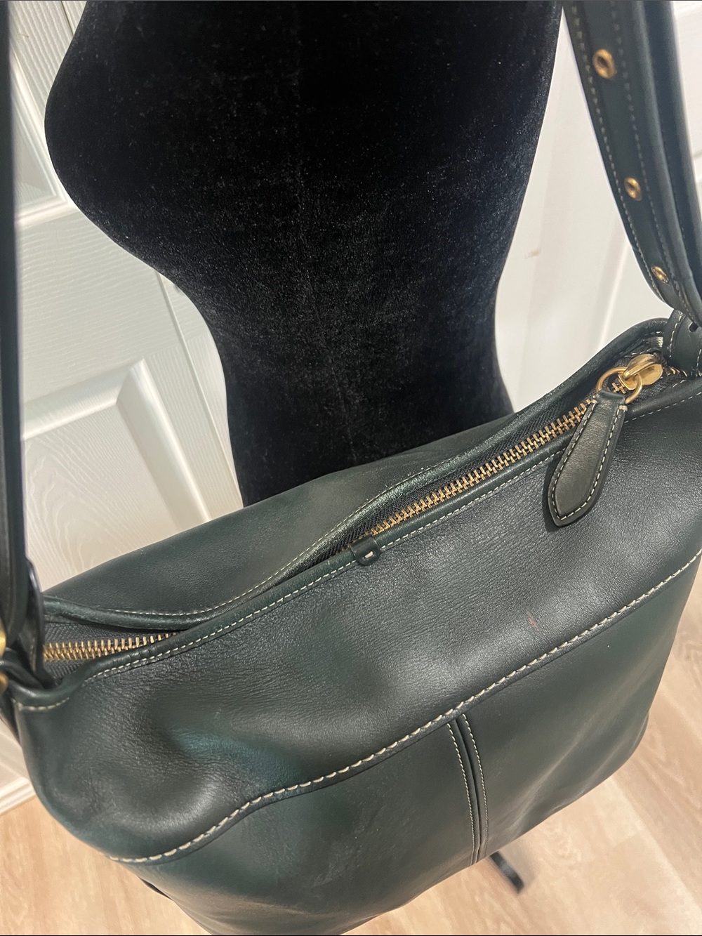 COACH Andie Forest Green Glovetanned Leather Tote - Picture 8 of 14